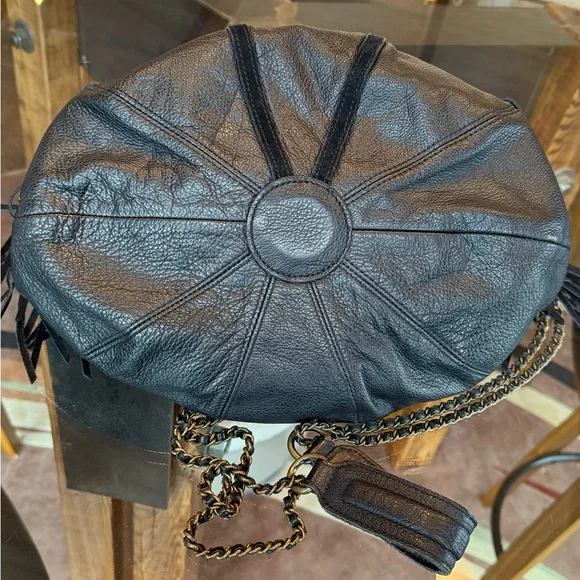 Rare vintage black pebbled leather and suede Liebeskind Berlin bag. Crossbody - Picture 6 of 16